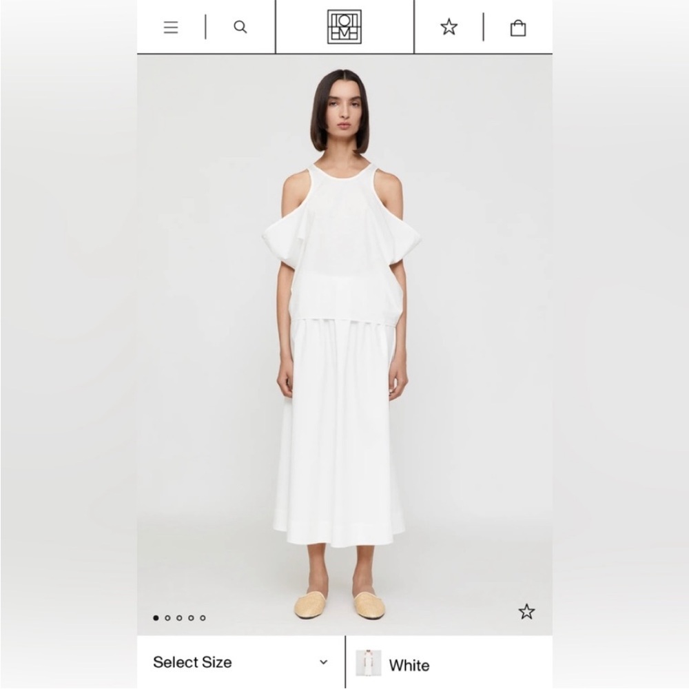 Toteme Cotton drop top white